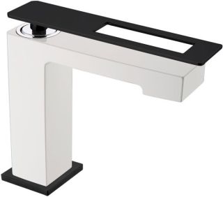 Смеситель для раковины Boheme Q белый/чёрный 141-WB